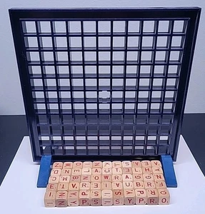Scrabble RSVP Three Dimensional Crossword Game, Vertical Board, 55 Wood Cubes - Picture 1 of 4