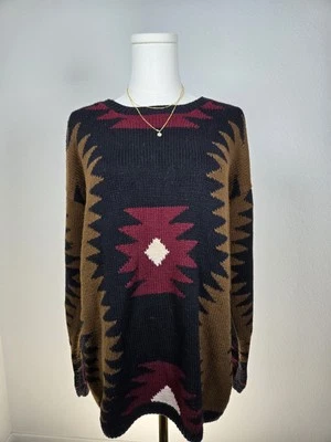 Suéter Deportivo Adrienne Vittadini Vintage Talla Mediana 100% Algodón Azteca  Foto 1 de 4