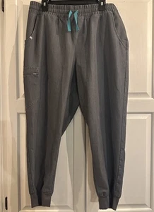 FIGS Scrub Pants Womens XL Gray High Waisted Zamora Jogger Nurse PETITE C2 - Picture 1 of 10