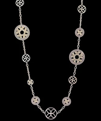 Ожерелье John Hardy из золота 18 карат и стерлингового серебра 925 пробы Batu Kawung 36 дюймов - Изображение 1 из 4