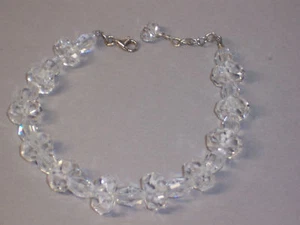 FUNKELNDES KRISTALL ARMBAND MIT STERLINGSILBER - Bild 1 von 2