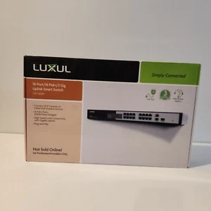 Luxul Switch XFS-1816P 18 Port/16 PoE+/ 2 Gig / Uplink Smart Switch + Power Cord - Afbeelding 1 van 5
