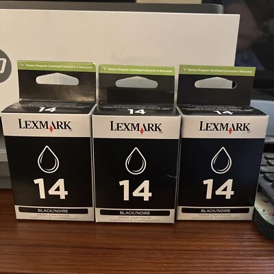 New Genuine Lexmark 14 3PK Ink Cartridges Box X Series X2600 Z Series Z2300 - Image 1 of 4