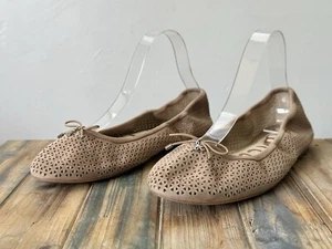 Sam Edelman Felicia 2 Brown Laser Cut Suede Ballet Flats Women’s Size 10 - Picture 1 of 9