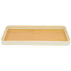  Snack Serving Plate Reusable Plastic Plate Wood Grain Serving Tray Fruit Nut
