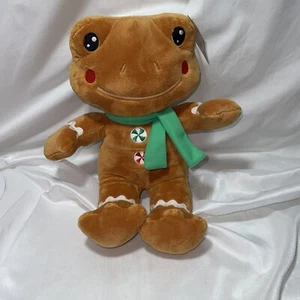 Build a Bear Lebkuchenfrosch Lebkuchen 15 Zoll Lebkuchen Frosch Plüsch WEIHNACHTEN Neu mit Etikett - Bild 1 von 5