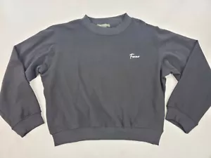 FRENCH CONNECTION women sweater sweatshirt 77RSG crew black Femme sz S $98 - Picture 1 of 7