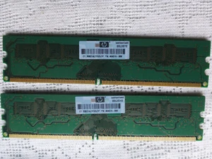 2 x hp 1 GB MT8HTF12864AY-800G1 DDR2 PC2-6400U-666 800MHz 240-Pin UDIMM RAM - Picture 1 of 2