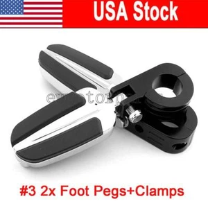 Motorcycle Highway Foot Pegs Pedals Rest For Harley Road King Street Glide FLHX - Picture 1 of 8