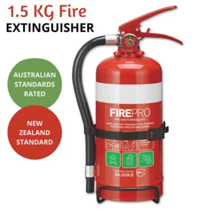 FirePro Fire Extinguisher 1.5kg Dry Powder Emergency Home Boat Caravan Garage - Picture 1 of 6
