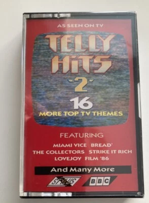 VARIOUS - TELLY HITS 1 And 2 - 16 TV THEMES- STYLUS- 1986 - CASSETTE Near Mint - Image 1 of 3