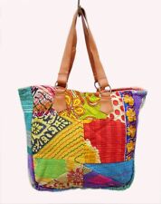 Indian Vintage Cotton Patch Bag Handmade Kantha Bag Shoulder Bag For Women