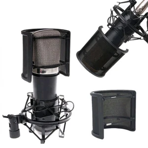 Recording Studio Microphone Pop Filter Mic Wind Screen Mask Shield Double Layer - Picture 1 of 12