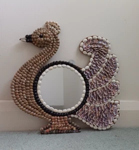1970s peacock shell mirror - Picture 1 of 5