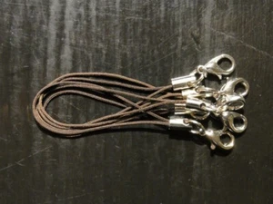 5 Bänder/Band - braun - für Anhänger: Charm/Handy/USB-Stick/etc. *neu* - Bild 1 von 3