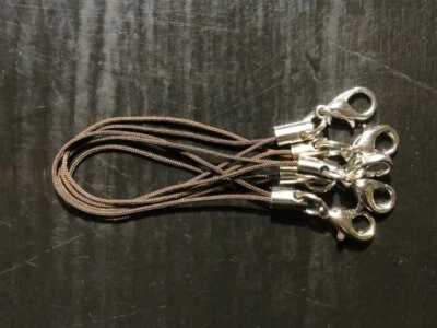 5 Bänder/Band - braun - für Anhänger: Charm/Handy/USB-Stick/etc. *neu* - Bild 1 von 3