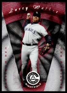 1997 PINNACLE TOTALLY CERTIFIED PLATINUM RED Larry Walker /3999 Colorado Rockies - Picture 1 of 2