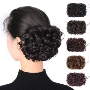 Hair Pieces Wave Curly Hair Ponytail Extensions Chignon Hair Bun Synthetic Hair - Picture 1 of 15
