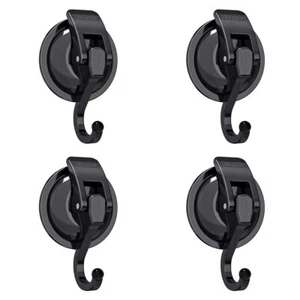 Heavy Duty Vacuum Suction Cup Hooks 4PackBlack - Picture 1 of 5