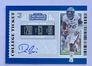 2019 Panini Contenders Draft Picks College Ticket Daniel Wise RC Rookie Auto - Bild 1 von 2