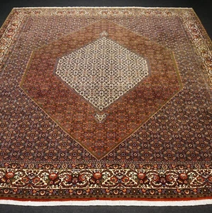 Orient Teppich Bidjar 312 x 307 cm Bijar Rotrost Beige Perserteppich Carpet Rug - Imagen 1 de 12