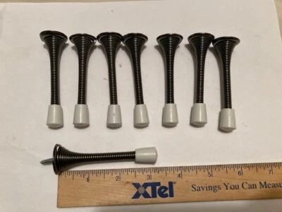 BRILLANTE ANTIGUO LATÓN ACABADO RESORTE 3" ZÓCALO PUERTA TOPES (PAQUETE DE 8) -ENVÍO GRATUITO Foto 1 de 4