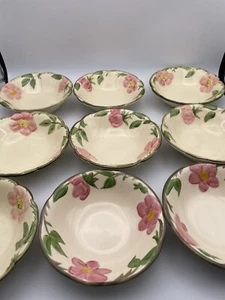 Vintage Set Of 9 Franciscan Desert Rose 6" Fruit or Dessert Bowls - Picture 1 of 10