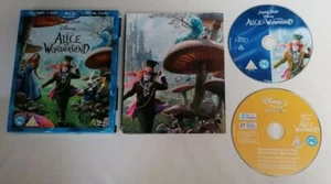 BLU-RAY - Disney Alice In Wonderland Blu-Ray + Digital Copy Only Depp Burton - Picture 1 of 4