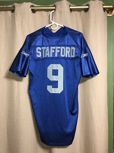 RARE Matthew Stafford #9 DETROIT LIONS Blue Gray STITCHED Reebok Jersey Men’s 48 - Picture 1 of 18