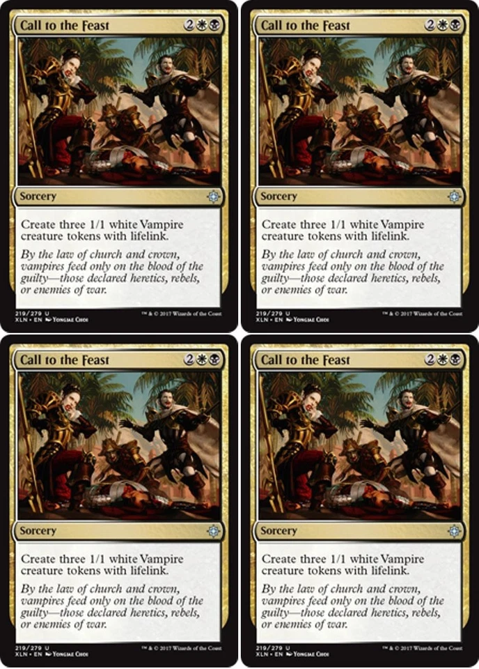 MTG - 4x CALL TO THE FEAST - Ixalan (U) - Image 1 of 1