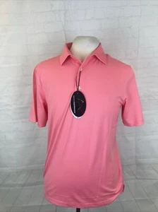 SPRING/SUMMER NEW Greg Norman Men's Pink Solid Active Polo Shirt SIZE S $98 - Picture 1 of 10