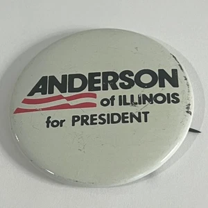 John Bayard Anderson Campaña Pinback Botón Presidente Político 1980 - Imagen 1 de 7