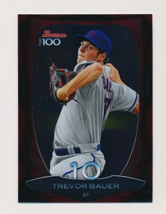 TREVOR BAUER ⚾ 2013 Bowman Chrome Top 100 Prospects Insert #BTP-10 Indians - Picture 1 of 2
