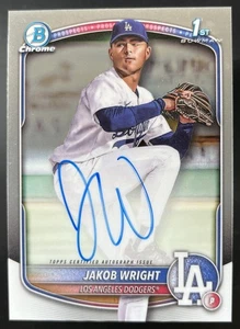 2025 Bowman Chrome Jakob Wright 1st Prospect Auto Chrome Dodgers #CPA-JWR - Picture 1 of 2