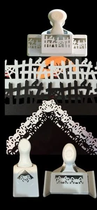 MARTHA STEWART HALLOWEEN PUNCH SET TELA DE ARAÑA, valla espeluznante, ventana telaraña X3 - Imagen 1 de 11
