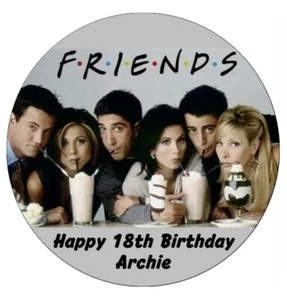Friends Tv Show Personalised Cake Topper Edible Wafer Paper 7.5" - Picture 1 of 3