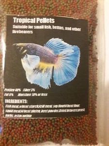 Premium schwimmende Betta, Guppy & tropische Fischpellets, 0,5 Unzen KOSTENLOSER VERSAND! - Bild 1 von 1
