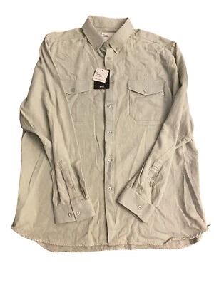 men's EPTM Buttonfront Shirt~LS~Green~XL~2 Pocket~NWT Foto 1 de 4
