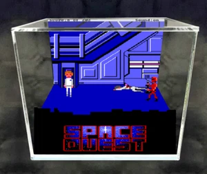 Space Quest - 3D Cube Handmade Diorama - Video Games - Shadowbox - Picture 1 of 1
