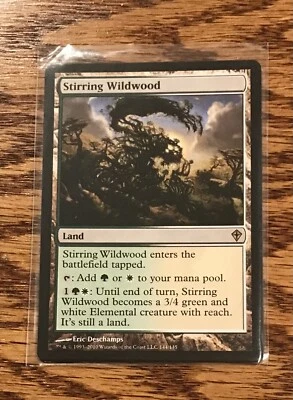 1X Stirring Wildwood MTG Worldwake Magic the Gathering Land NM/EX - Image 1 of 2