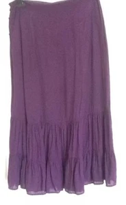 Laura Ashley purple half lined Summer Lightweight Gypsy Skirt Size 8 Cotton - Picture 1 of 3