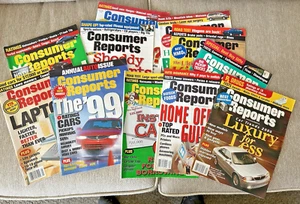 CONSUMER REPORTS - All 12 Issues 1999 - Car Ratings, Laptops, Instant Cash, more - Picture 1 of 4