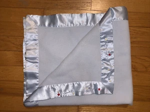 Baby Connection Blue “Thank Heaven for Little Boys” Stars Satin Trim Blanket - Picture 1 of 7