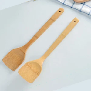 2 Pcs Spatula Set Spoon for Mixing Cooking Tool Wooden Kitchen Utensils - Picture 1 of 12
