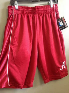 University of Alabama Youth Boy's Crimson Athletic Gym Shorts with Script A - Picture 1 of 2