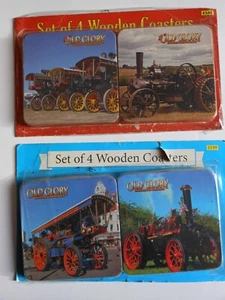 2 jeux de 4 sous-verres moteurs de traction (vapeur ancienne gloire et conservation) - Photo 1/4