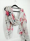 JOULES - Lightweight Delicate Check & Floral Print Scarf  SUMMER / Holiday