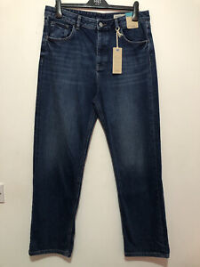 Marks & Spencer Boyfriend Jeans Denim Trousers UK 14 Long Dark Indigo £39.50