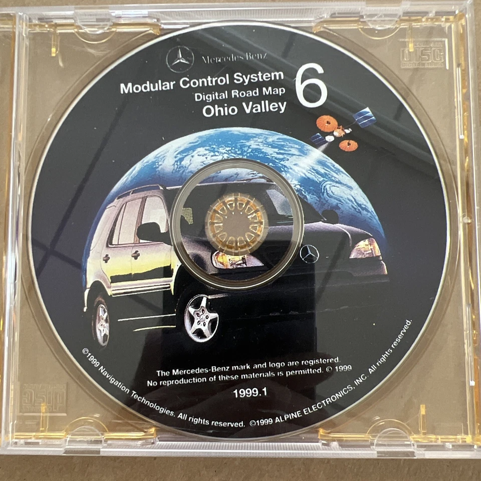 Genuine Mercedes C, E, CL, CLK S SL G-Class Navigation Map 6 Ohio Valley, 1999.1 - Image 1 of 1