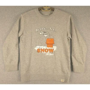 L.L.Bean x Peanuts Winter Snow Snoopy Graphic Sweatshirt Holiday Crewneck Size M - Picture 1 of 5